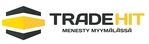 Tradehit logo musta-keltainen