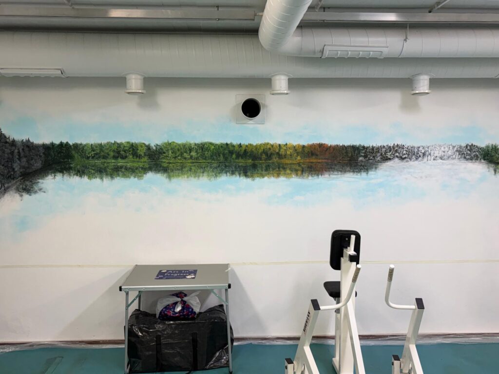 Valimo Centerin kuntosalin seinä